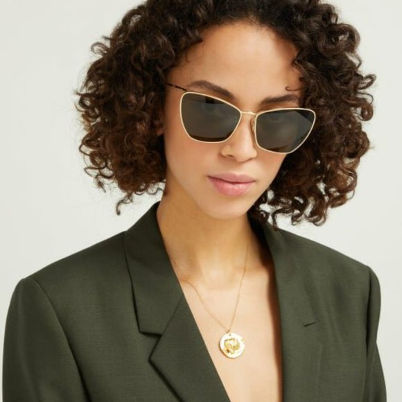 NWT-💎CELINE🔥- Butterfly Shiny Endura Gold Frames with Smoke Lenses - Picture 1 of 16